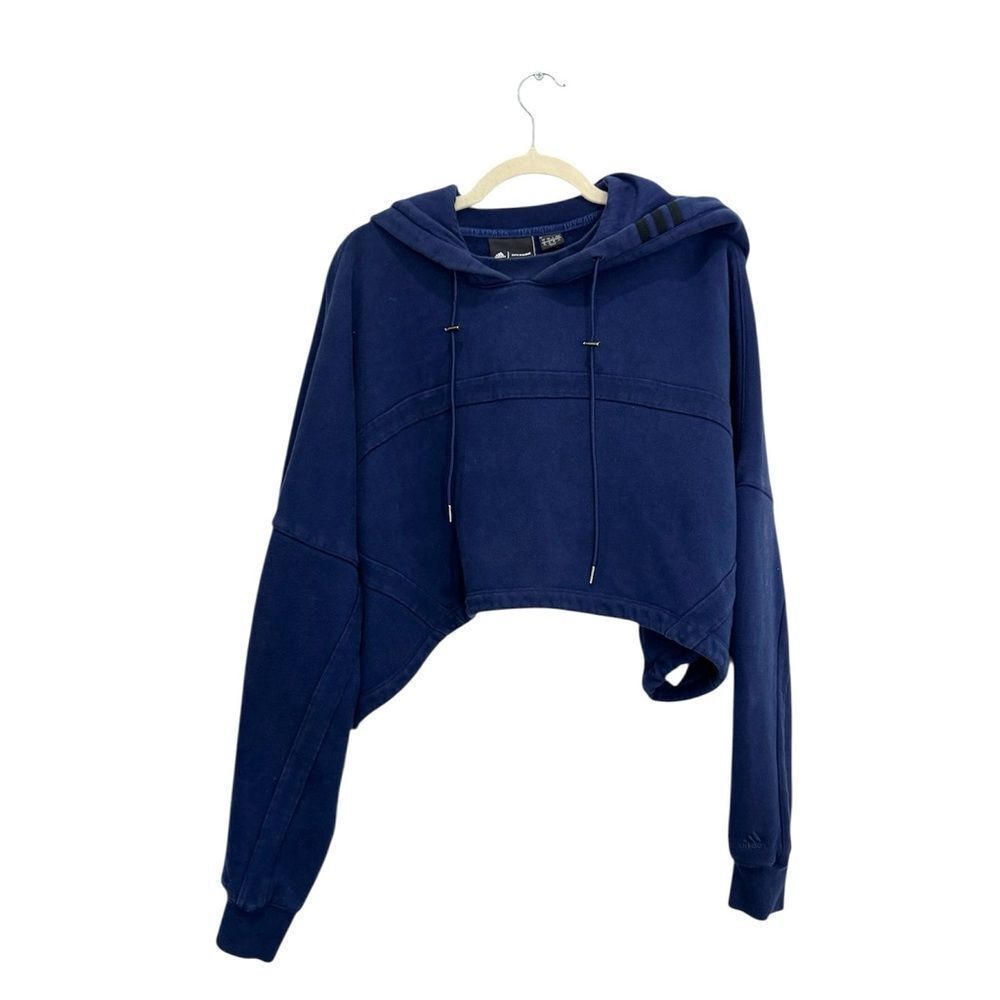 Adidas x Ivy Park Blue Hooded Shrug sweater - Picture 6 of 10